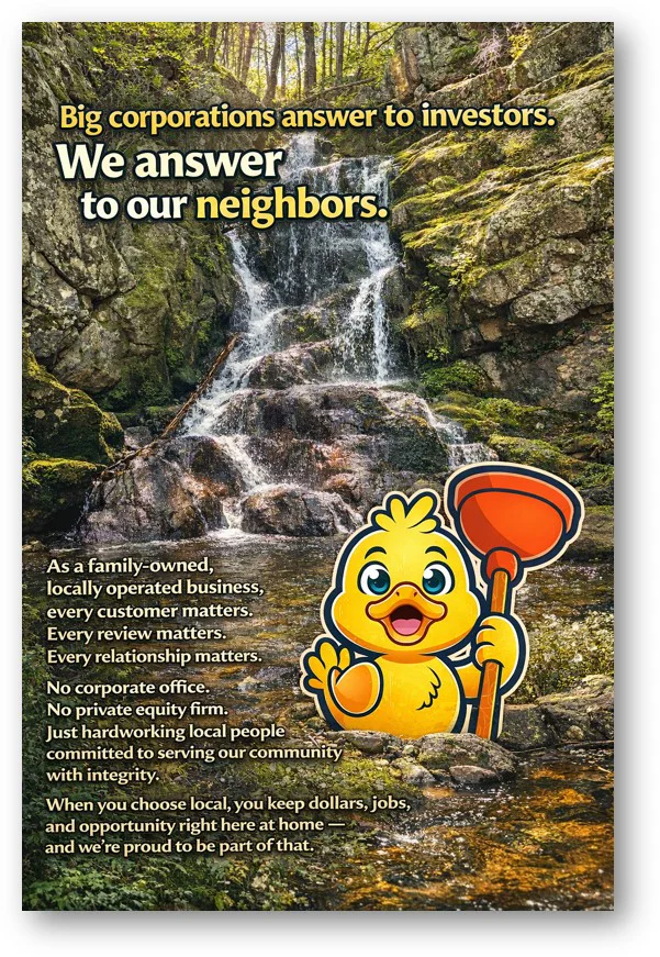 We answer to our neighbors graphic